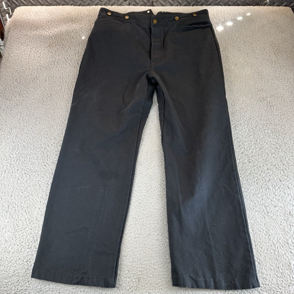 Scully Western Apparel Range Wear Cotton Canvas Pants Black Men's Size 36x29